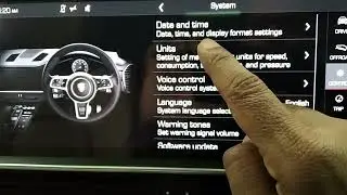Time setting  in Porsche Cayenne 2020 #porsche #cayenneturbo #car #sports #pcm