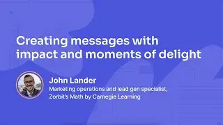 Creating messages with impact and moments of delight | Zorbit's Math | How I Pendo