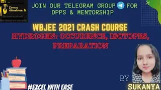 Hydrogen: Occurence, Isotopes & Preparation (WBJEE 2021 Crash Course)