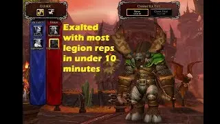 Exalted with most legion reps in under 10 minutes