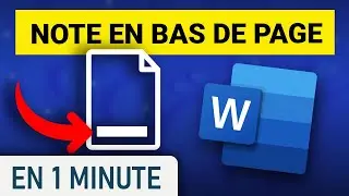 Ins&eacute;rer une note en bas de page sur Word