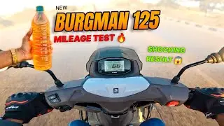 New Suzuki Burgman 125 | 1L Mileage Test 🔥| Shocking Result 😱| How much does it give in 1 liter?