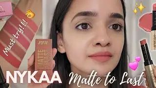 NYKAA Matte to Last Lipstick Swatches + Review 💗✨️ | i had to Buy MORE shades! 👌💕😍