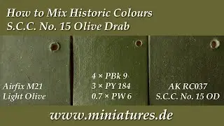 How to Mix Historic Colours: S.C.C. No. 15 Olive Drab