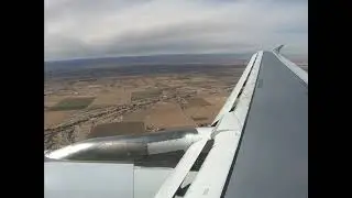 Landing at Montrose Colorado American A319