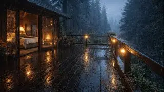 Rain Sounds on a Cozy Cabin Deck 🌧️ Relax, Sleep Deeply, Focus, or Simply Unwind