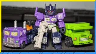 Tiny Prime!!! Blokees Defender Version 3: SG Optimus Prime SG OP Vehicle and Longhaul Vehicle 