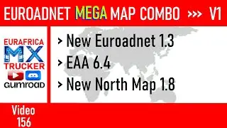 156 ETS2 1.44 EUROADNET MEGA MAP COMBO | NEW NORTH MAP 1.8 !