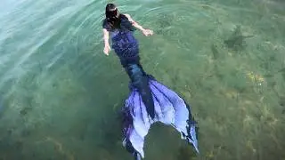 PURPLE MERMAID IN THE LAKE (Swimming in my Purple Fin Fun Midnight Athena Elite Mermaid Tail)