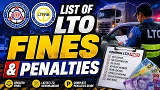 List of  LTO Fines & Penalties? | Magkano ang Fines & Penalty sa LTO? 