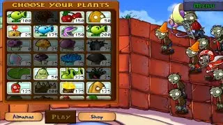 Playing Zombie vs plants game | Adventure 2 Roof level 4| speed 1.8x