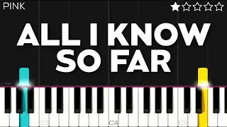 P!nk - All I Know So Far | EASY Piano Tutorial