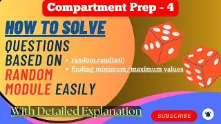 Question based on Random Module | Class 11 ,12 CBSE | Compartment Computer Science | Supplementary