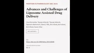 Advances and Challenges of Liposome Assisted Drug Delivery | RTCL.TV
