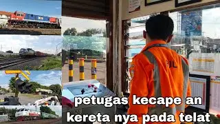 TOP MOMENT ‼️ NONTON RAMAINYA KERETA API TALAT DI JPL 213 TEGAL 