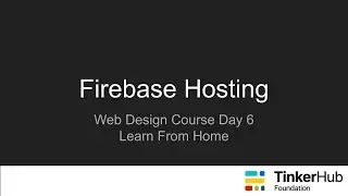 Basics of Web Design [Part 6] - Intro to Firebase Hosting