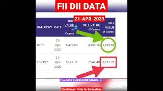 21-APR || FII DII DATA #trading #stocks #intraday #cod #crypto #codm #nifty #bts #trader #btc #bgm |