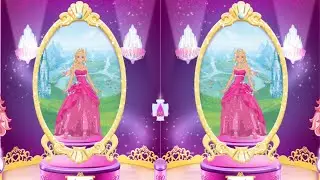 Barbie Cindrella dressed up for tea party #games #barbiedoll #barbiedresses