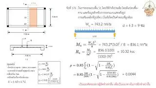 RC Design(SDM): ตัวอย่างการออกแบบแผ่นพื้นคอนกรีตเสริมเหล็กชนิดทางเดียว ด้วยวิธีกำลัง