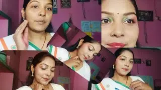 Teacher , professor and students Republic Day Makeup Look 🇮🇳✨Tricolor vibes only ❤️🤍💚#26January#Repu