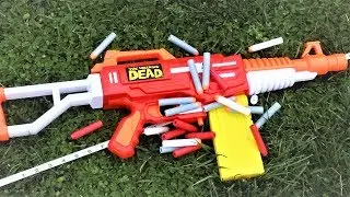Range Testing Buzz Bee's Walking Dead series Abraham's M16 blaster [Nerf Testing]