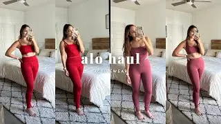 Alo Yoga Haul: *NEW* Mars Clay and Classic Red Activewear Sets
