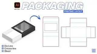 Window Slide Box Packaging Printing Layout Adobe illustrator in HINDI / हिंदी में 