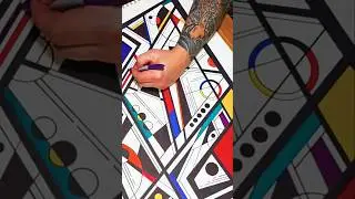 Chromatic Velocity / Geometric Abstract Drawing [PART 3 REMIX 1]