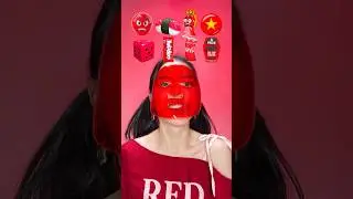 ASMR Mukbang 🔥 Eating Random Red Food #3  #shorts #food #asmr #mukbang #challenge #spicyfood #funny