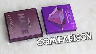 Палитры теней Huda Beauty Purple Haze и Amethyst Obsessions | Сравнение