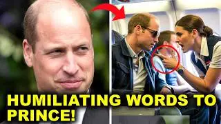 Prince William Disguised Himself and Flew Economy Class, Flight Attendant's Attitude Got Her Fired!