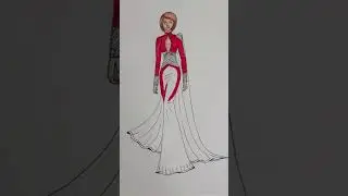 Fashion outfit colouring..costumedesign#trending #art #fashionart #fashionillustration #outfit 