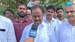Congress MLA Gandra Satyanarayana Rao Campaigning In Municipal Elections @SakshiTV