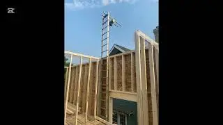 Cable hoist on ladder