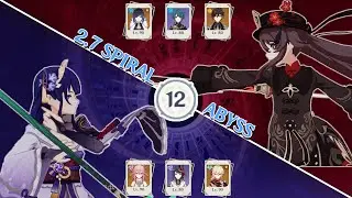[2.7 Spiral Abyss Floor 12] - C2 Raiden Mono Electro & C0 Hu Tao Double Hydro | Genshin Impact