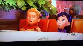 Incredibles 2 Violet squirts water out of the nose