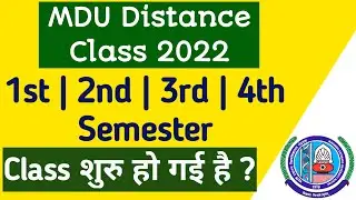 Mdu distance class 2022 | mdu dde class 2022 | mdu distance class update  2022 | Mdu CDOE class 2022