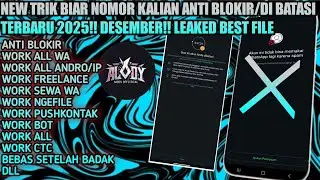 CARA AGAR NOMOR WHATSAPP KEBAL BANNED || WORK 100% VIP TERBARU 2025 VIP DESEMBER.