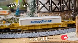 LOOKING AT WALTERS WELL CARS!!! trains#nscale#rewiew#wellcars#intermodle