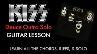 Deuce Outro Solo Guitar Lesson KISS