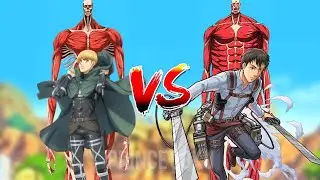 Armin Colossal Titan vs All Abnormal Titans, Ymir&rsquo;s Nine & Bertholdt 🔥 | Titan Showdown Begins!#aot😈