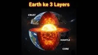 Earth ke Andar Kya Hai? 🌍🔥 #viral #shorts #trending #hindi #facts #science #tranding #dailyshorts