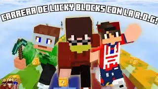 CARRERA DE LUCKY BLOCKS CON LA A.O.G! | Minecraft | AxelSayajinYT Ft.OlmosGames y Gerass