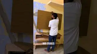 We did floating TV setup in low budget | Foam bricks 🧱 | TV lighting