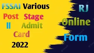 FSSAI Various Post Stage II Admit Card 2022 ll FSSAI Ka Admit Card Mobile Se Kaise Download Kare
