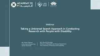 Webinar: Taking a Universal Research Approach in Conducting Research with People with Disability