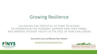 Growing Resilience in Farm to School: 2020 & How New York Can Support Farm to School Moving Forward