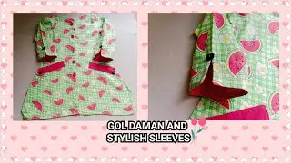 how to make front open gol daman shirt|pocket style|with branded sleeves|zunaira design