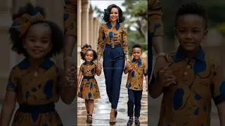 ✨Luxury African Family Matching Outfits 2025 | Mom, Daughter & Son Ankara Styles&rdquo;#Africanstyle