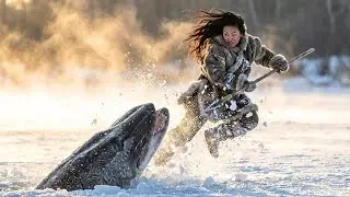 A Girl Attack Giant Fish on Snow Mountain for Survival